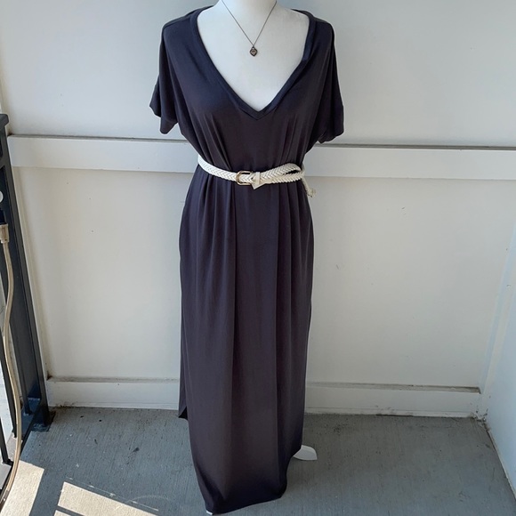 Zenana Outfitters Gray T-Shirt Maxi Dress - Picture 2 of 6